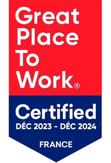 Logo Great Place To Work Certified, de Décembre 2023 à Décembre 2024