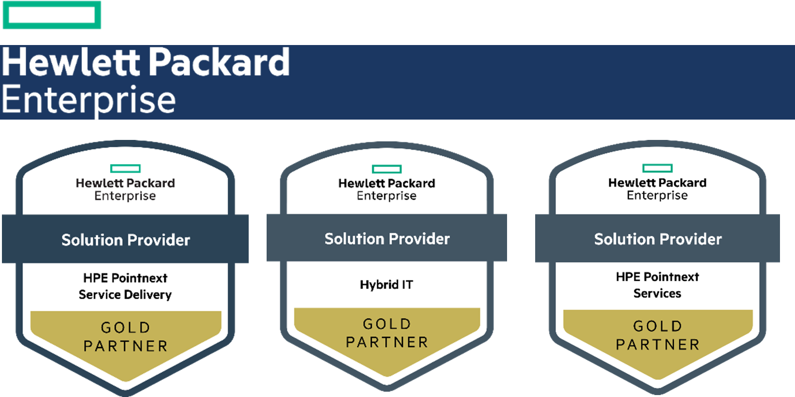 Logo certification HPE Gold Partner